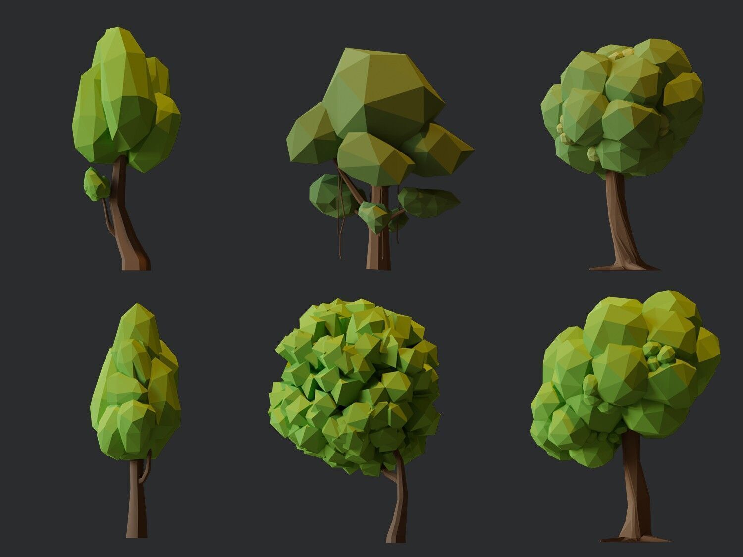 Low Poly Tree Pack Low-poly 3D model_16
