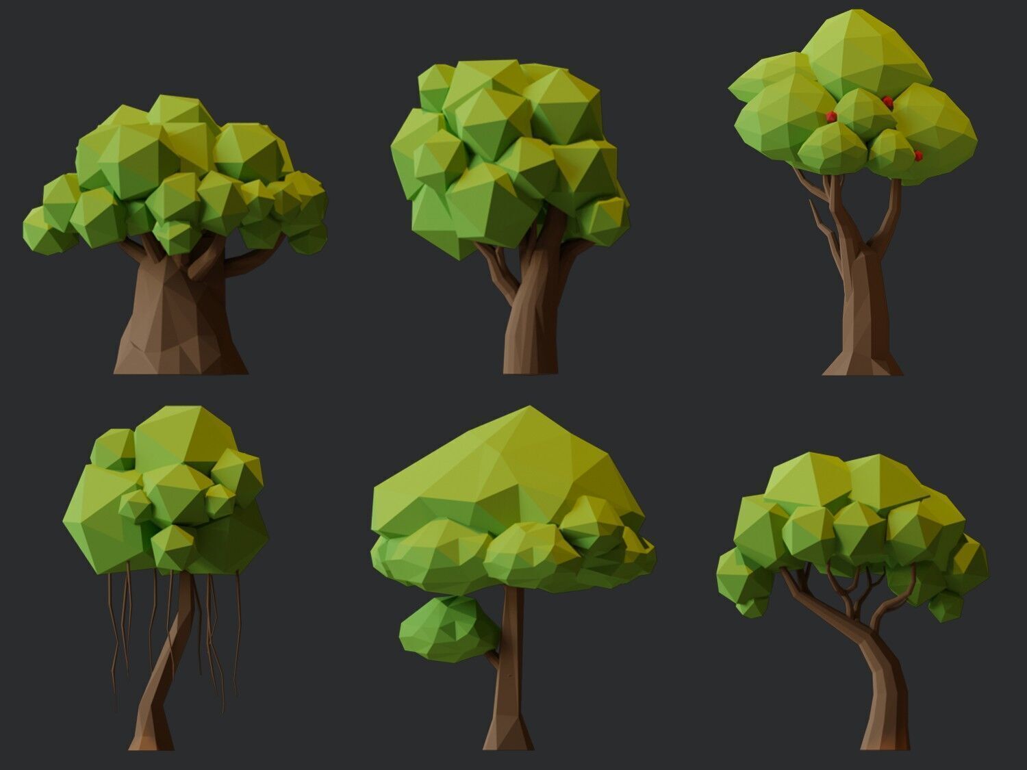 Low Poly Tree Pack Low-poly 3D model_18