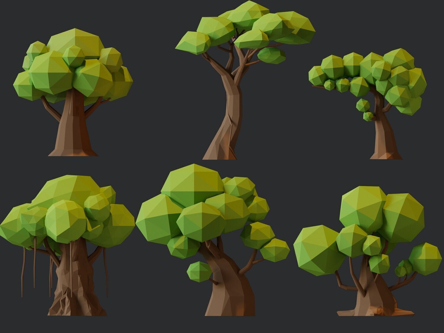 Low Poly Tree Pack Low-poly 3D model_13