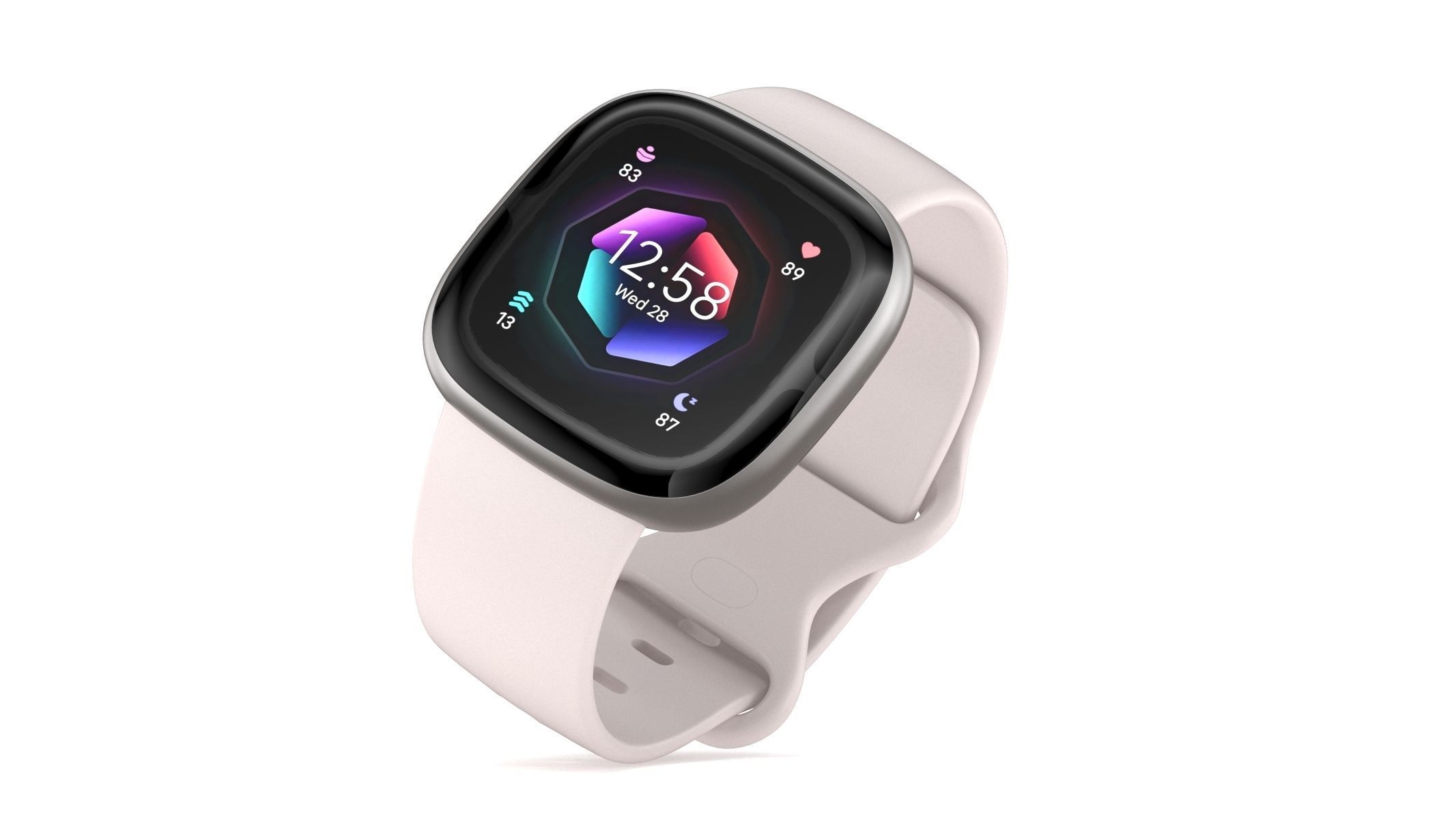 Fitbit Sense 2 Luna White 3D model_1