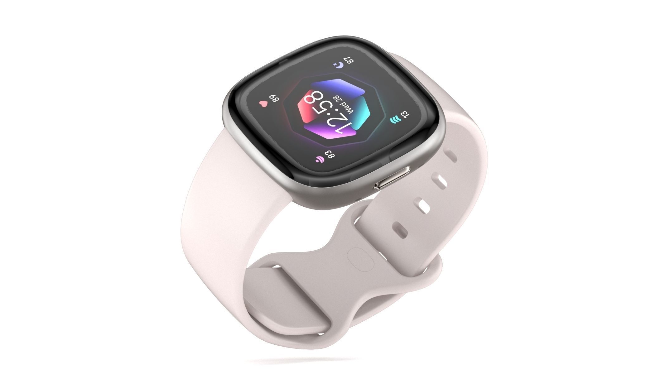 Fitbit Sense 2 Luna White 3D model_9