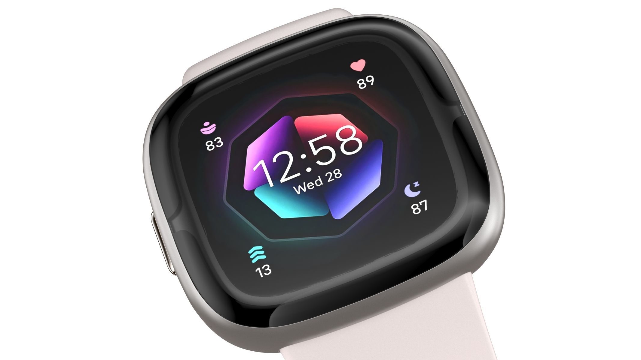 Fitbit Sense 2 Luna White 3D model_2