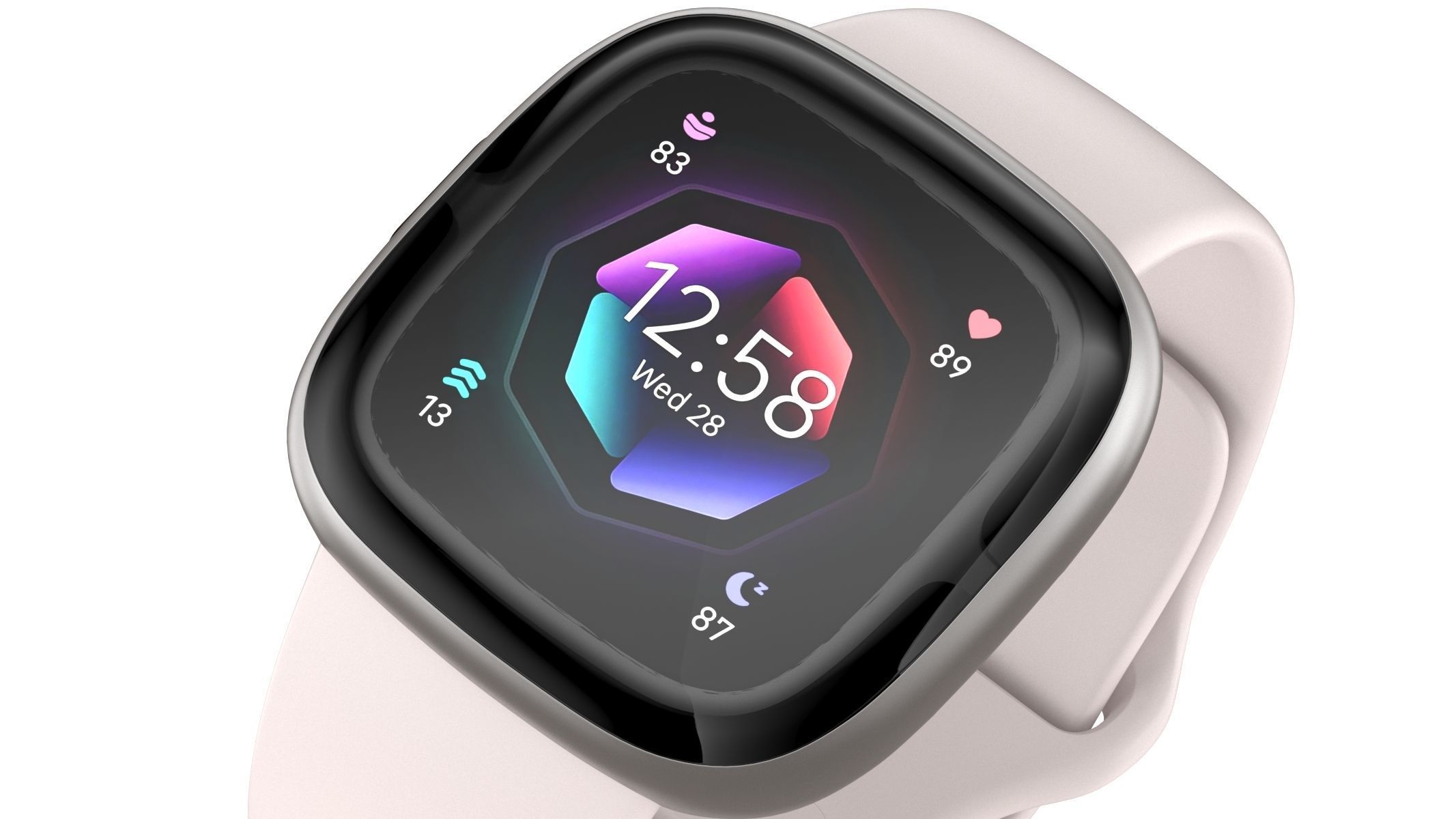 Fitbit Sense 2 Luna White 3D model_3