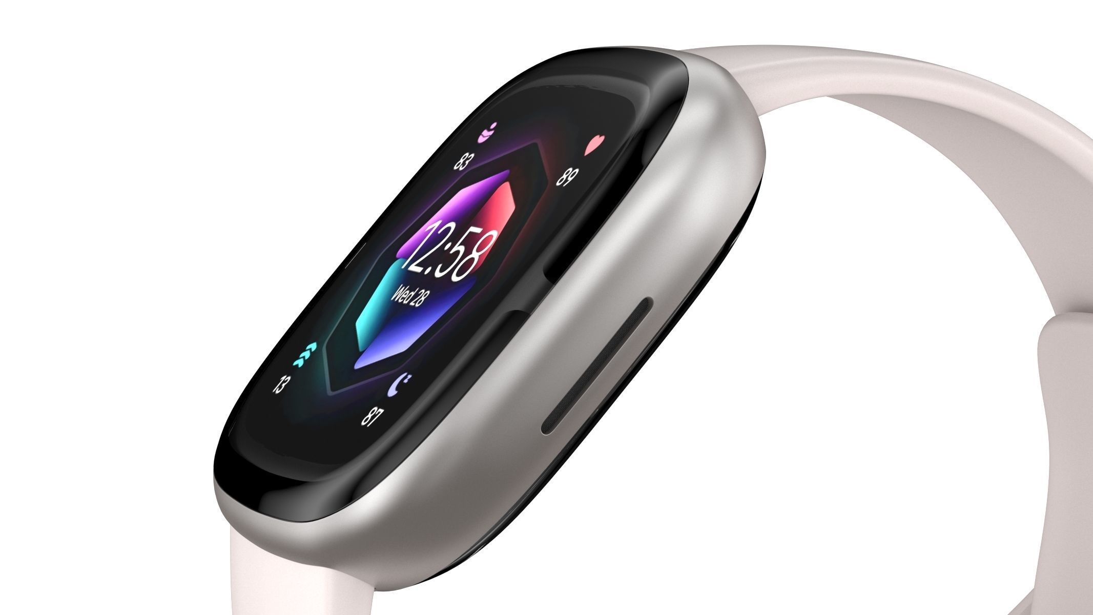 Fitbit Sense 2 Luna White 3D model_6