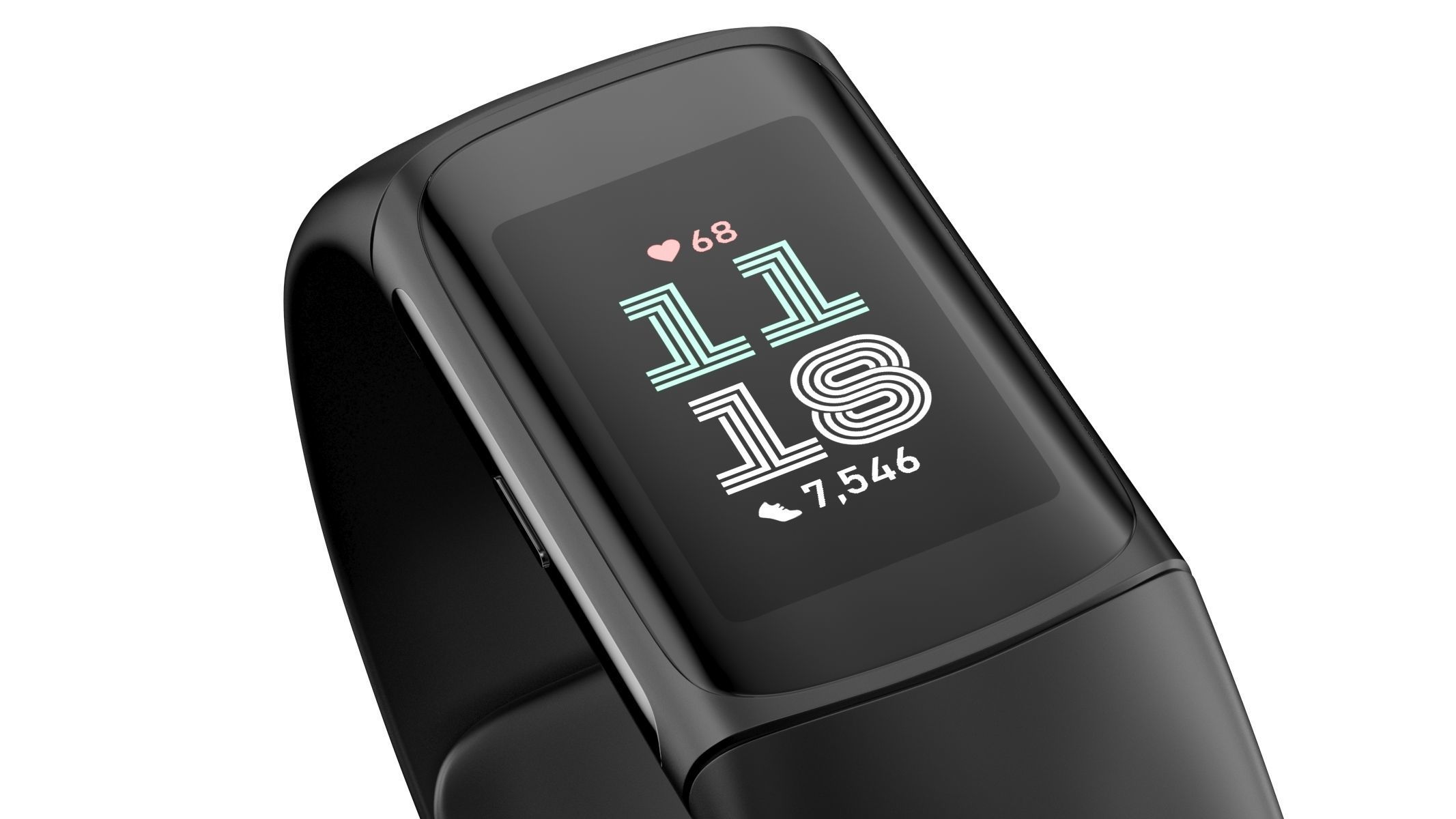 Fitbit Charge 6 Black 3D model_2