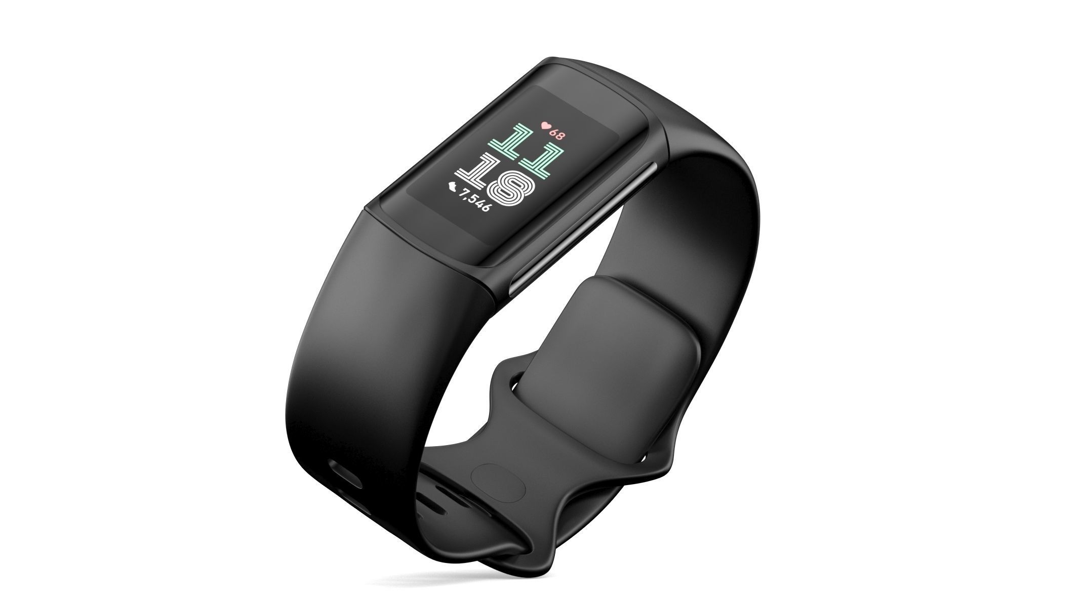 Fitbit Charge 6 Black 3D model_1