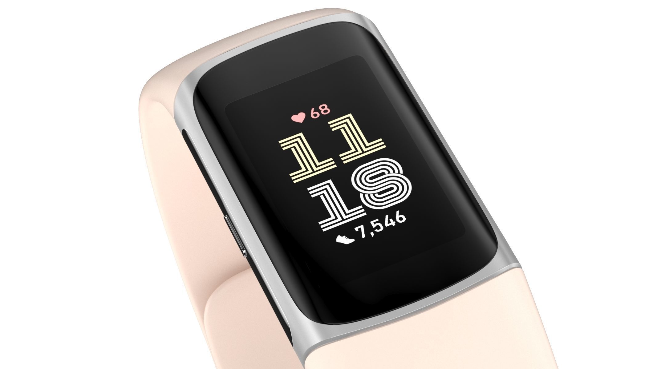 Fitbit Charge 6 Silver 3D model_2