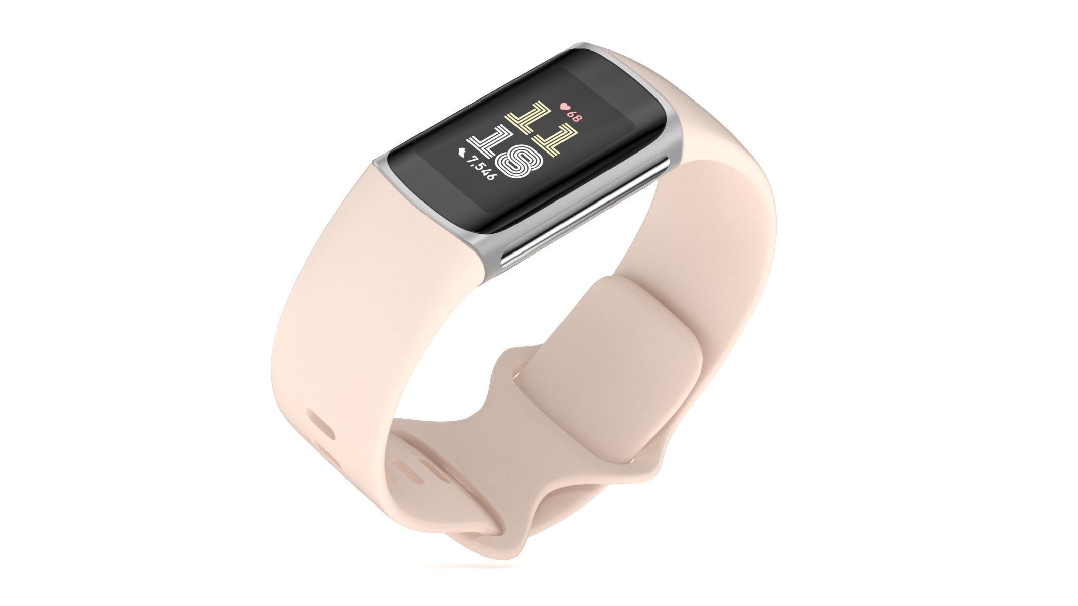 Fitbit Charge 6 Silver 3D model_9