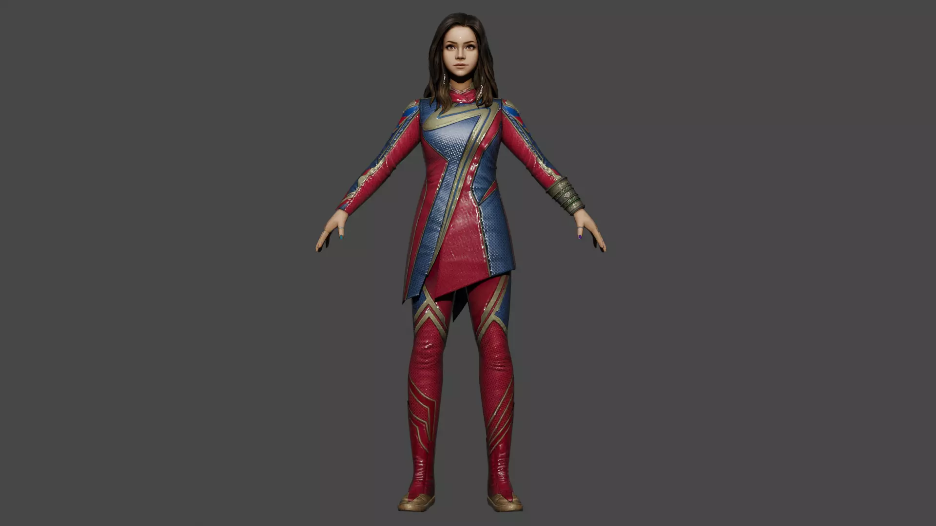 Kamala Khan Low-poly 3D model