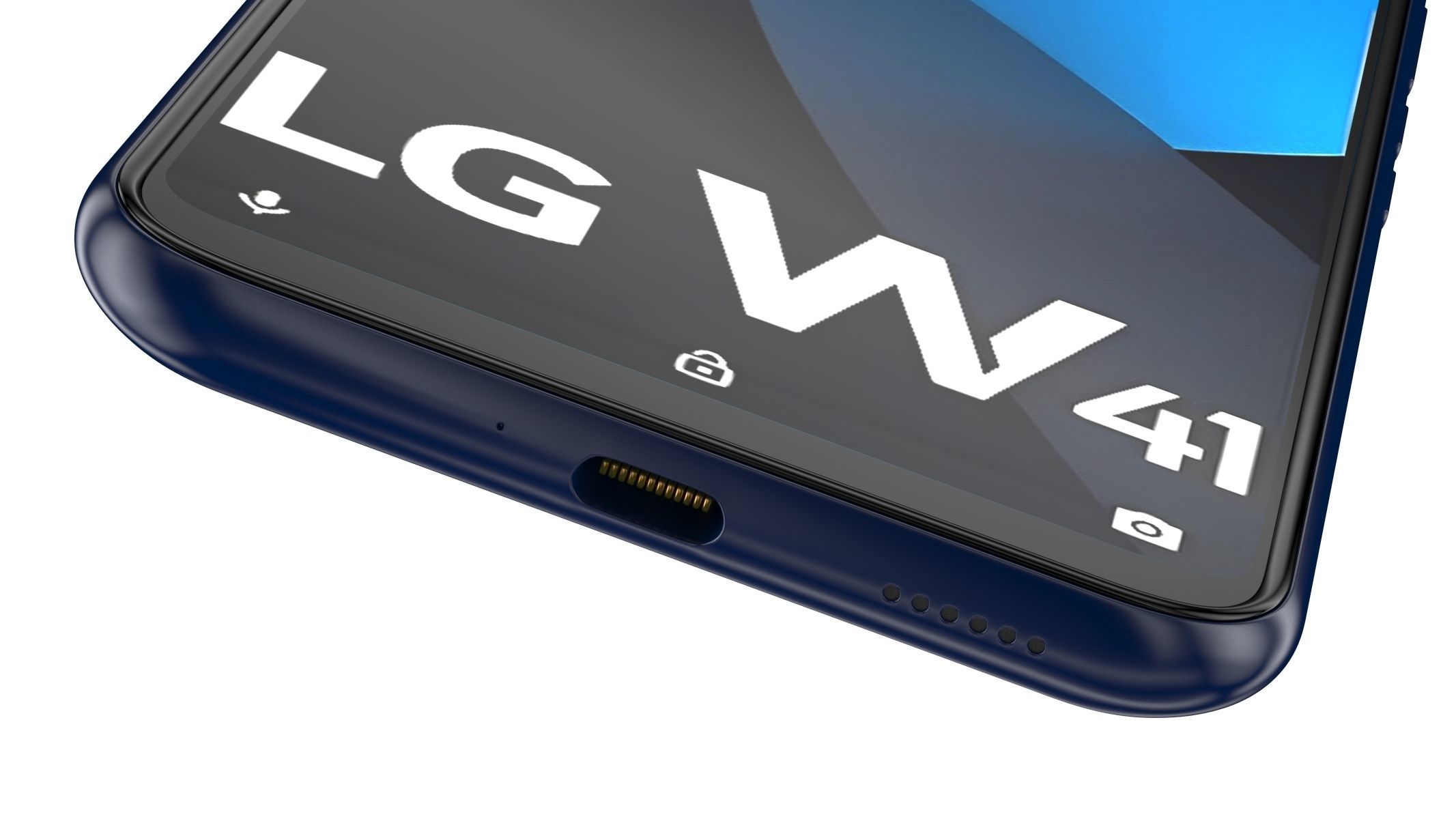 LG W41 Blue 3D model_5