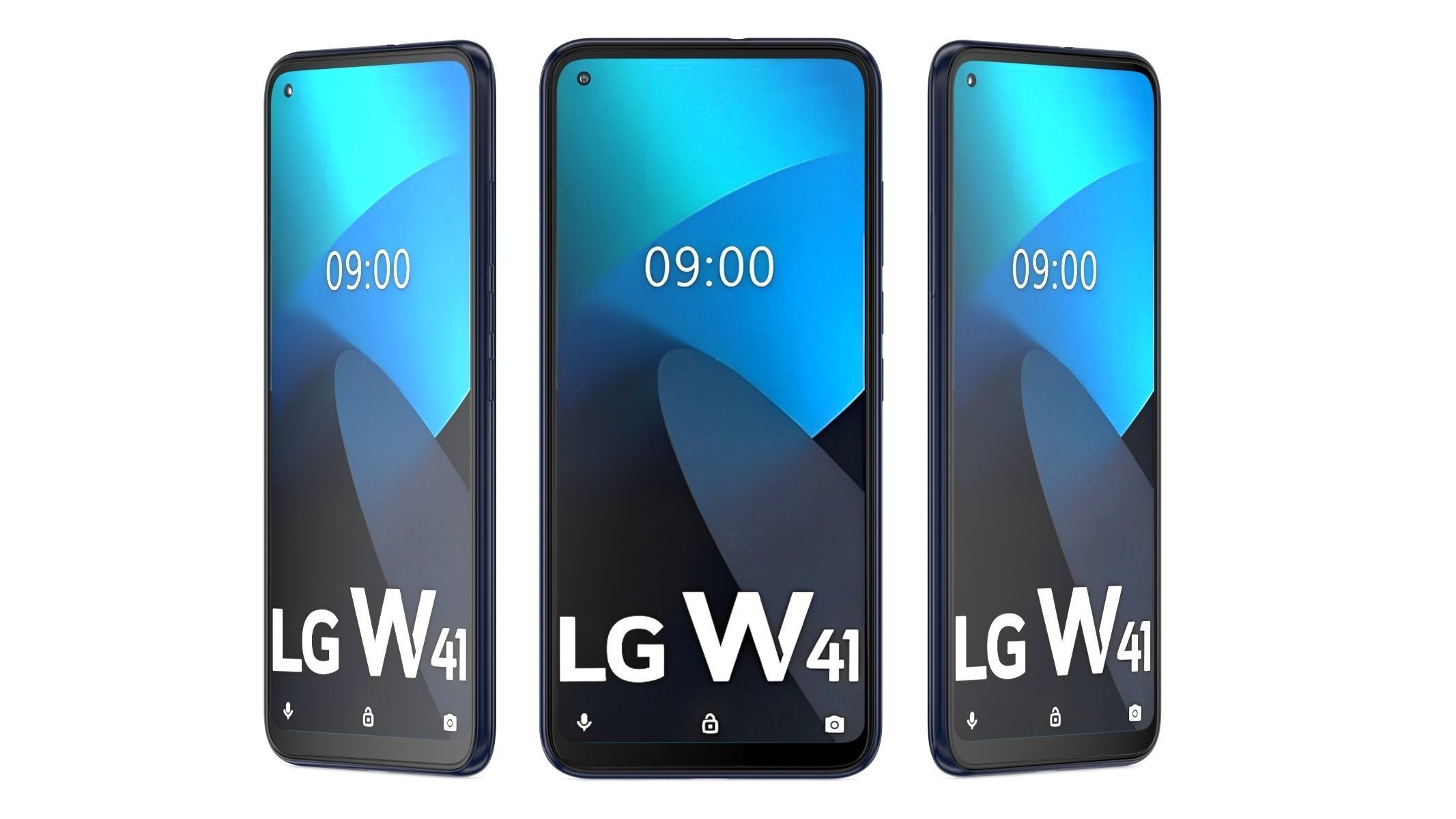 LG W41 Blue 3D model_7