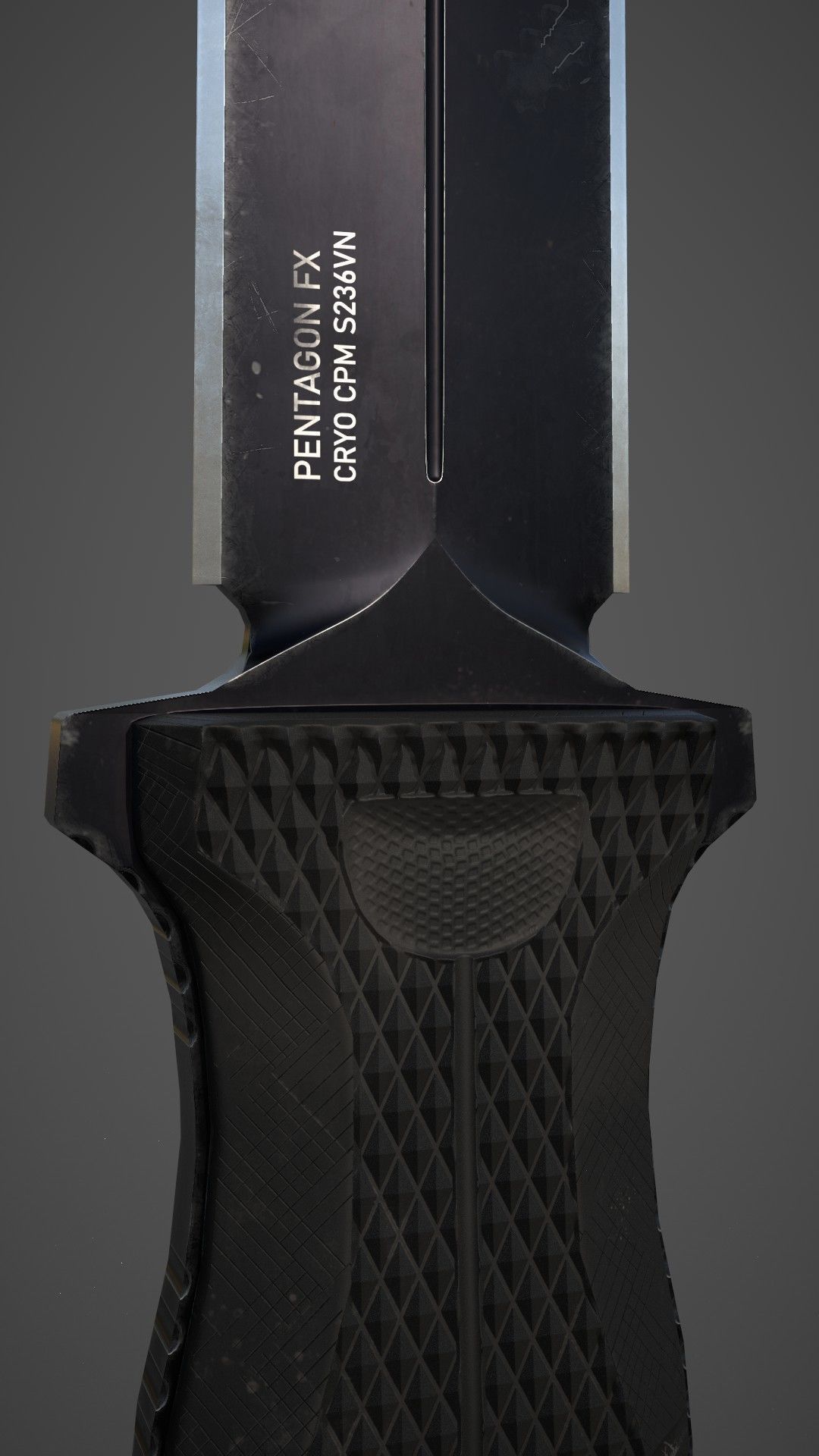 SOG Pentagon Tactical Knife - Lowpoly Game Asset Low-poly 3D model_7