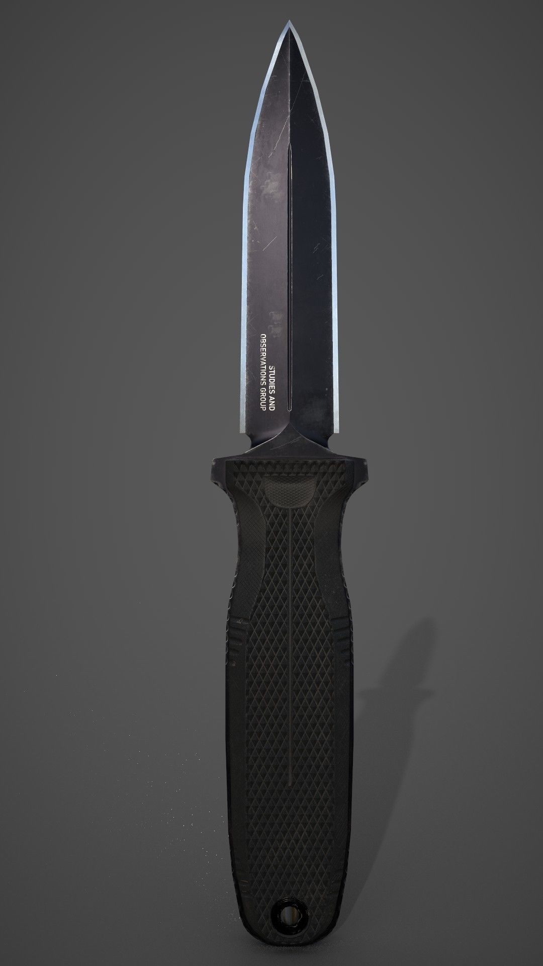 SOG Pentagon Tactical Knife - Lowpoly Game Asset Low-poly 3D model_3