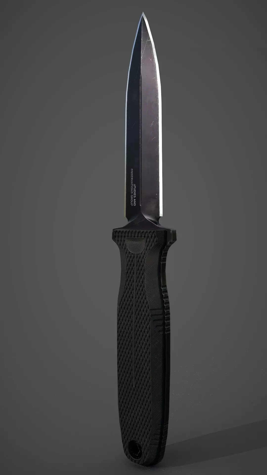 SOG Pentagon Tactical Knife - Lowpoly Game Asset Low-poly 3D model_0