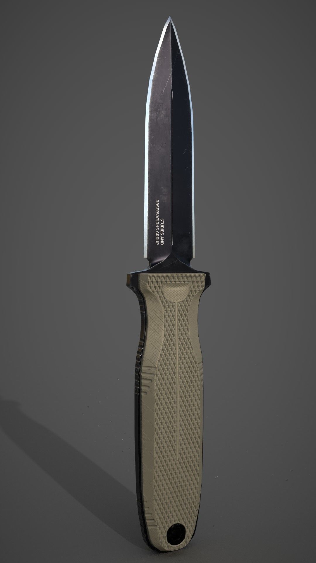 SOG Pentagon Tactical Knife - Lowpoly Game Asset Low-poly 3D model_10