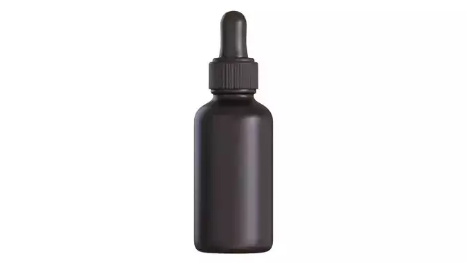 Black Dropper Bottle 03 3D model