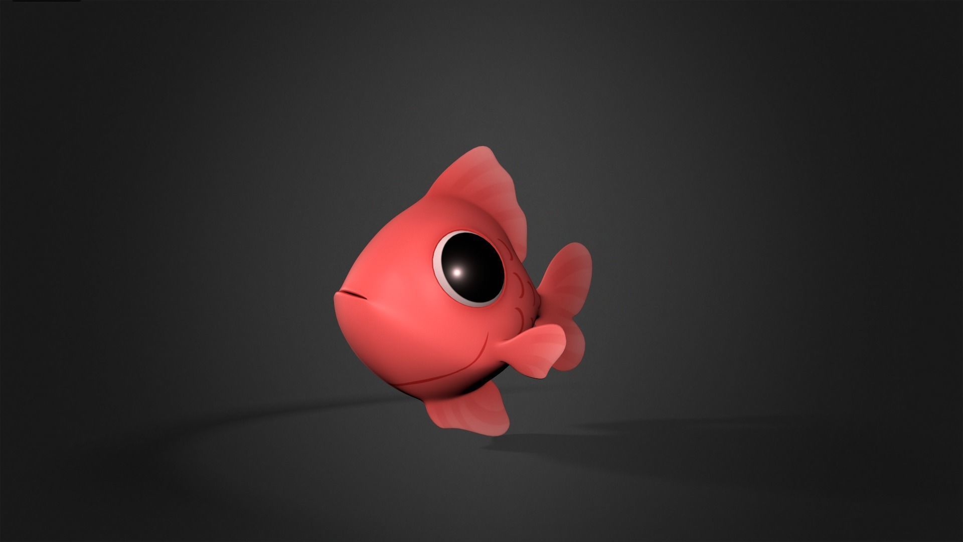 Asset - Cartoons - Animal - Small Fish Rigged 3D model_3