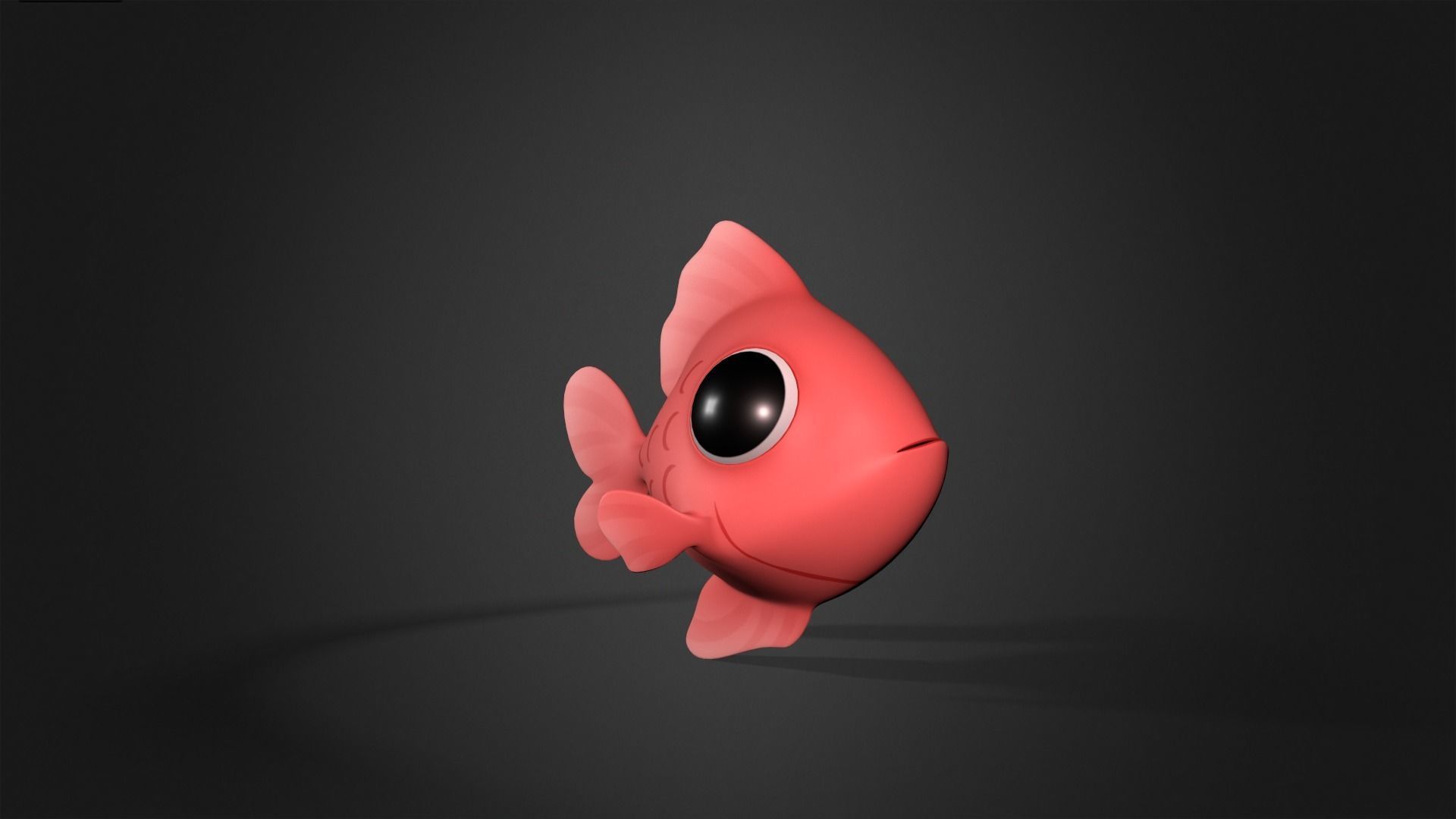 Asset - Cartoons - Animal - Small Fish Rigged 3D model_5