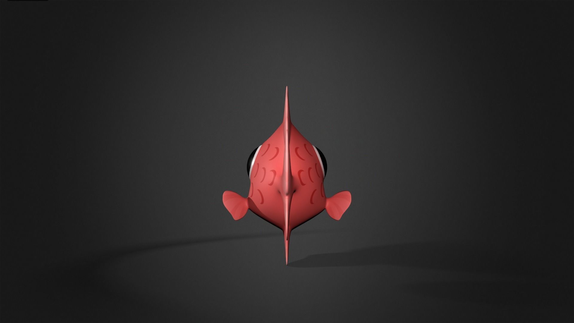 Asset - Cartoons - Animal - Small Fish Rigged 3D model_8
