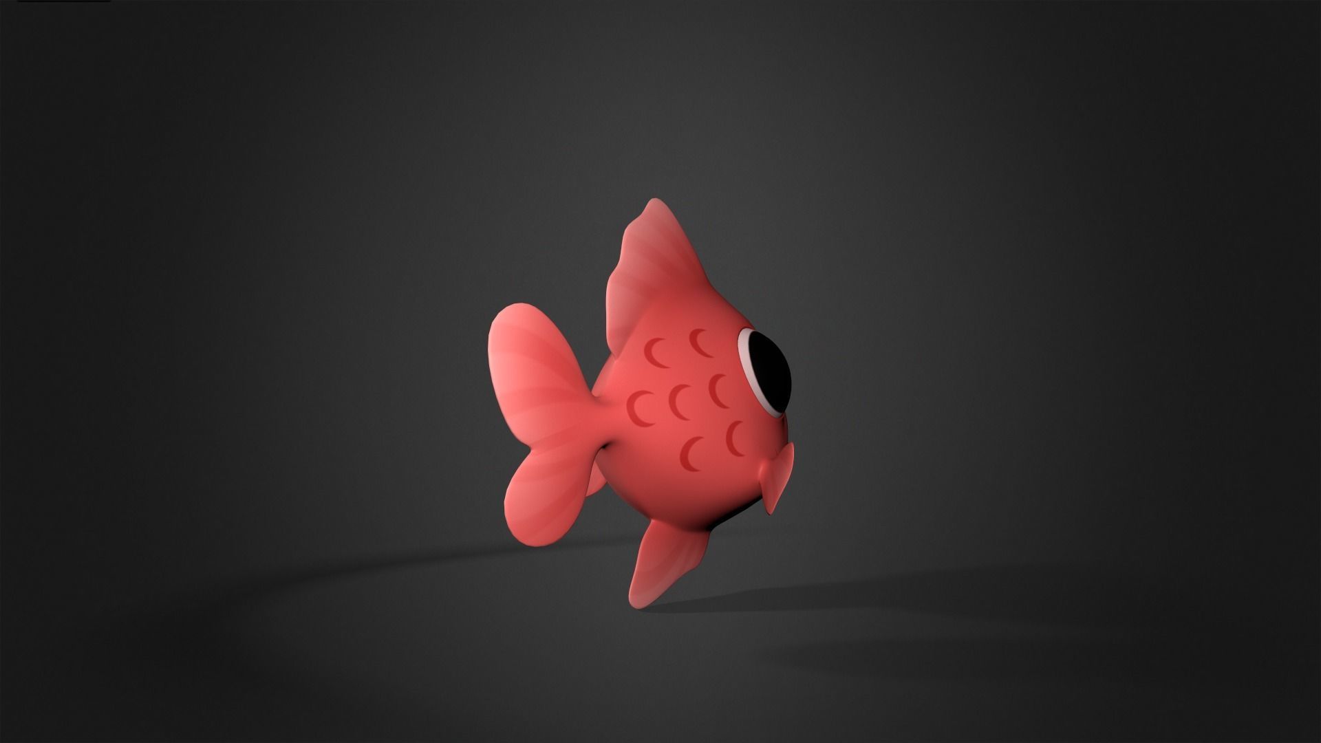 Asset - Cartoons - Animal - Small Fish Rigged 3D model_7