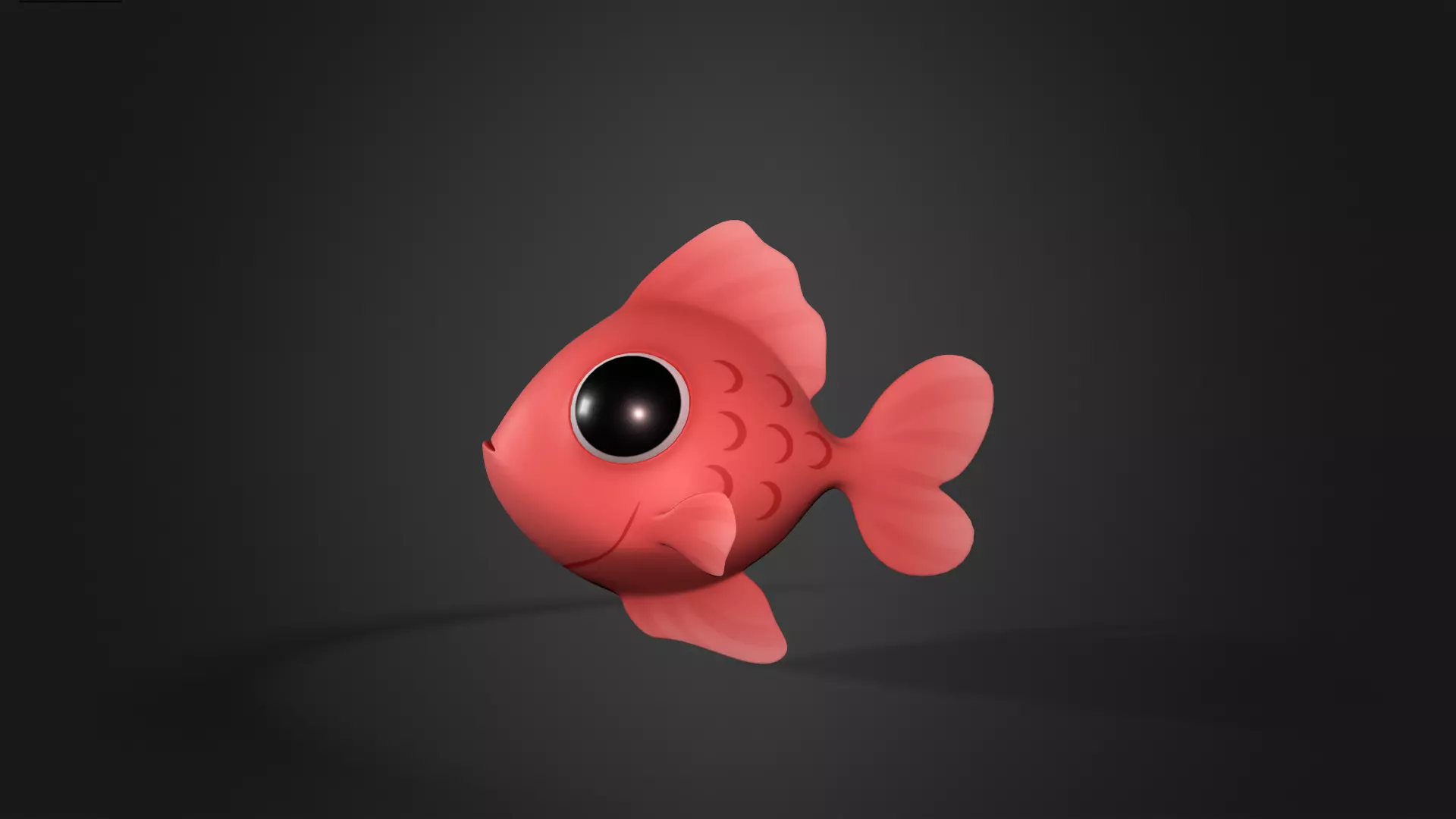 Asset - Cartoons - Animal - Small Fish Rigged 3D model_0