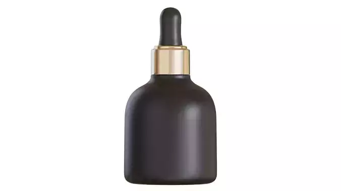 Black Dropper Bottle 04 3D model