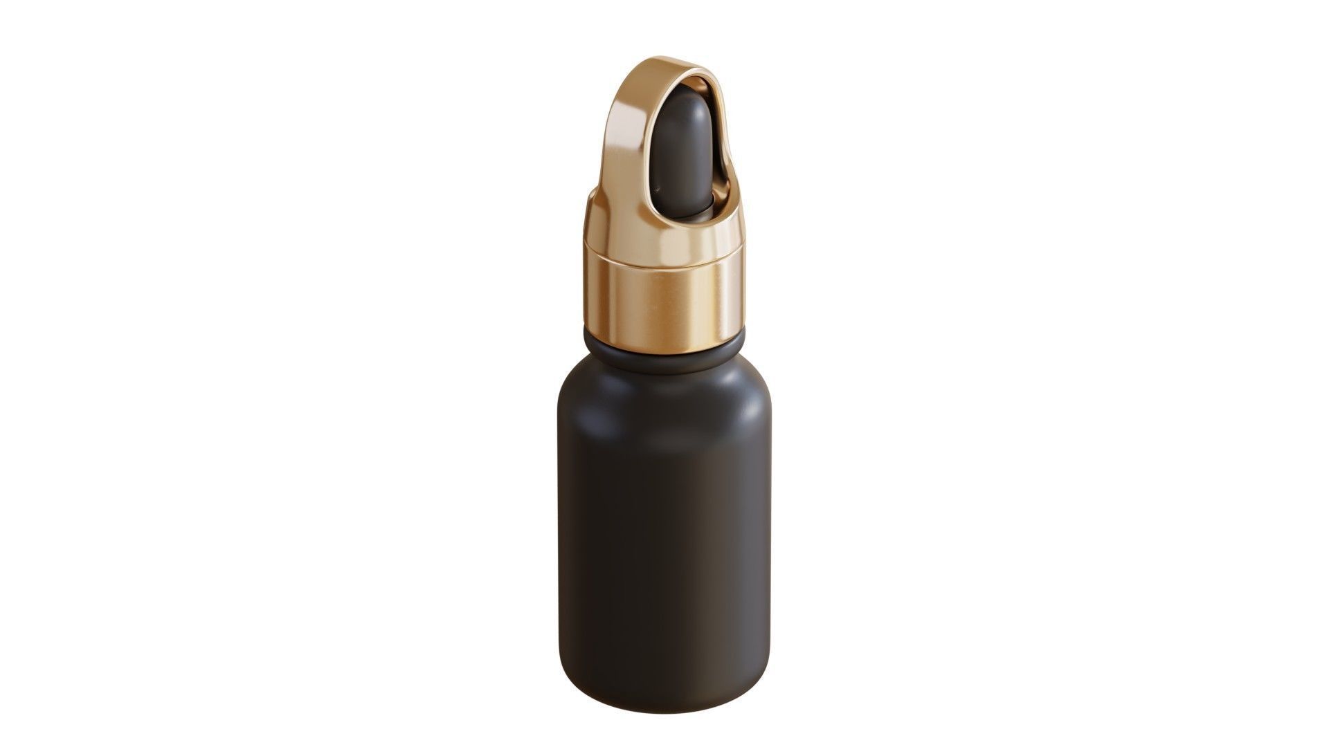 Black Dropper Bottle 06 3D model_3
