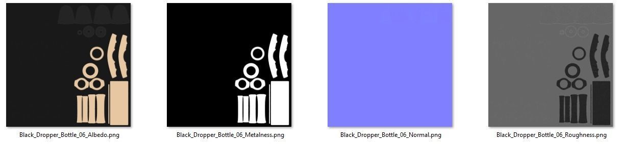 Black Dropper Bottle 06 3D model_12