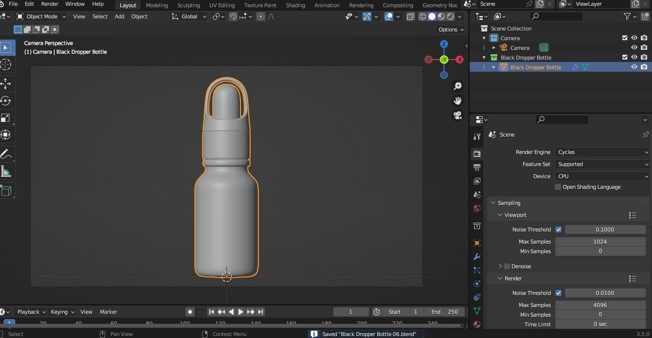 Black Dropper Bottle 06 3D model_13