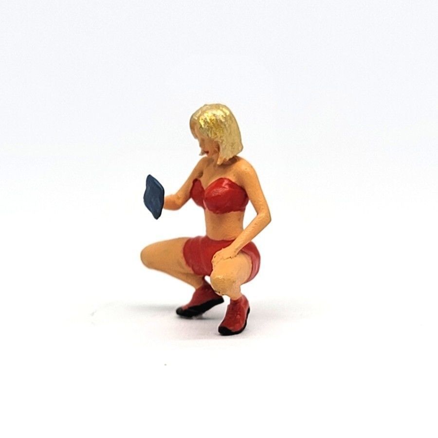 Figure Tabitha carwash girl 1-64 scale diorama miniature 3D print model_4
