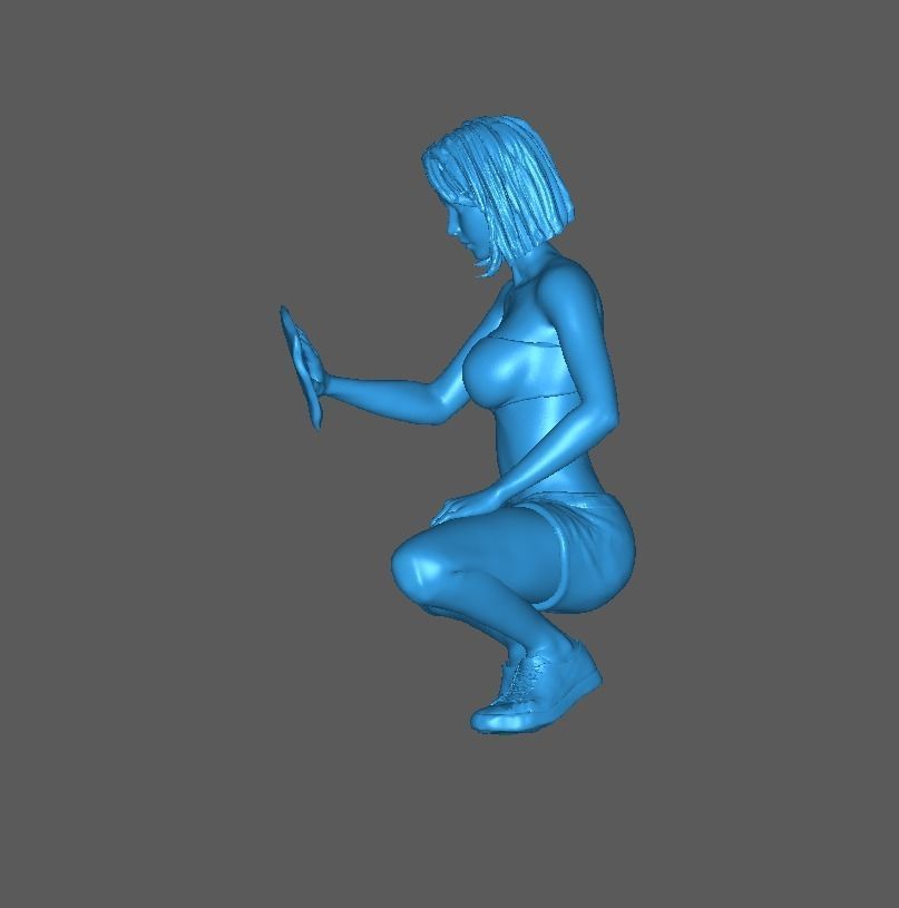 Figure Tabitha carwash girl 1-64 scale diorama miniature 3D print model_6