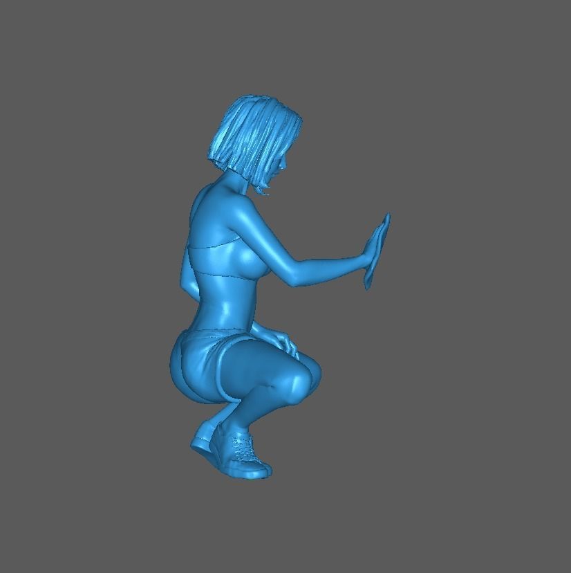 Figure Tabitha carwash girl 1-64 scale diorama miniature 3D print model_8