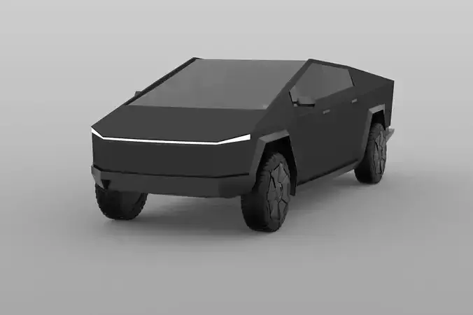 TESLA CYBER TRUCK WITH INTERIOR 3D model