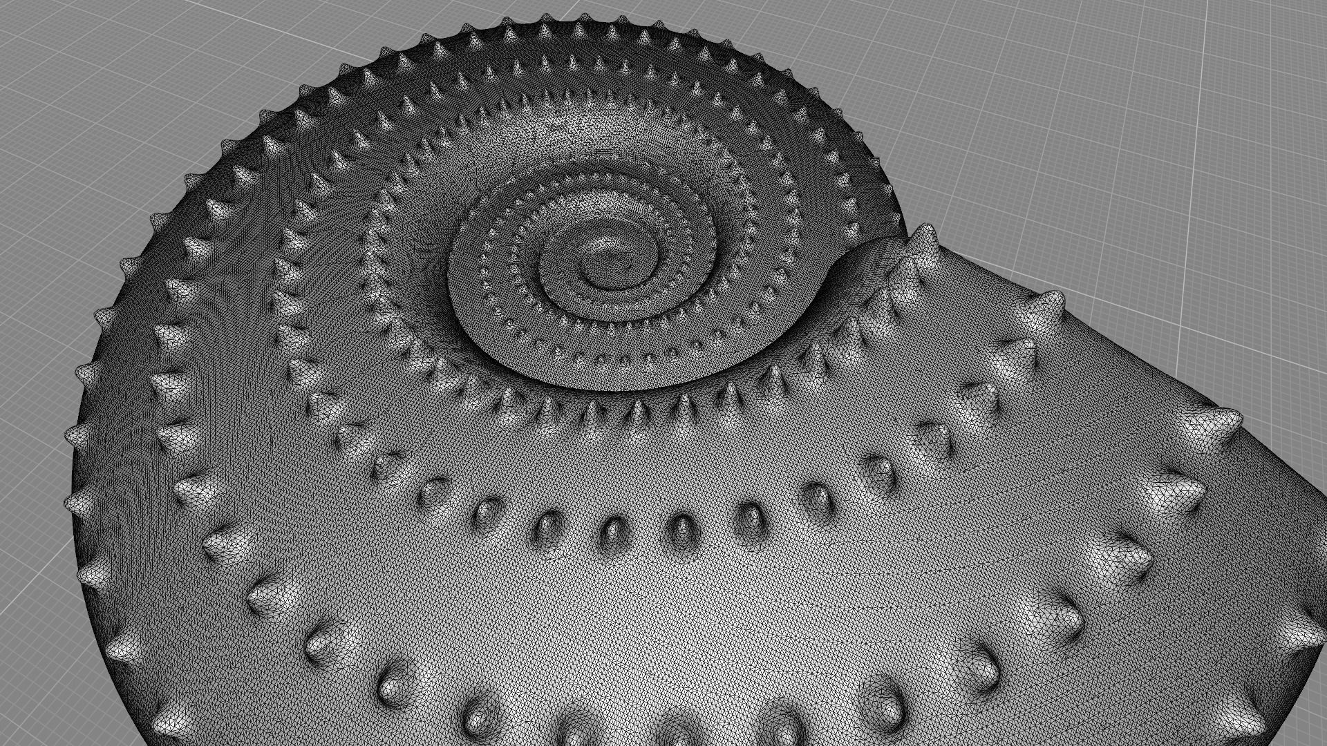 Discocone Shell Ornamented Spines 3D print model_14