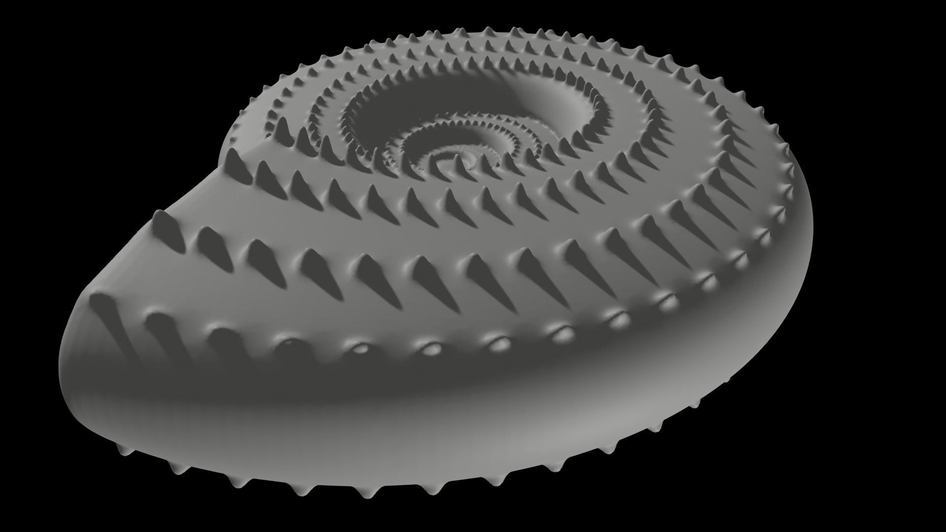 Discocone Shell Ornamented Spines 3D print model_12