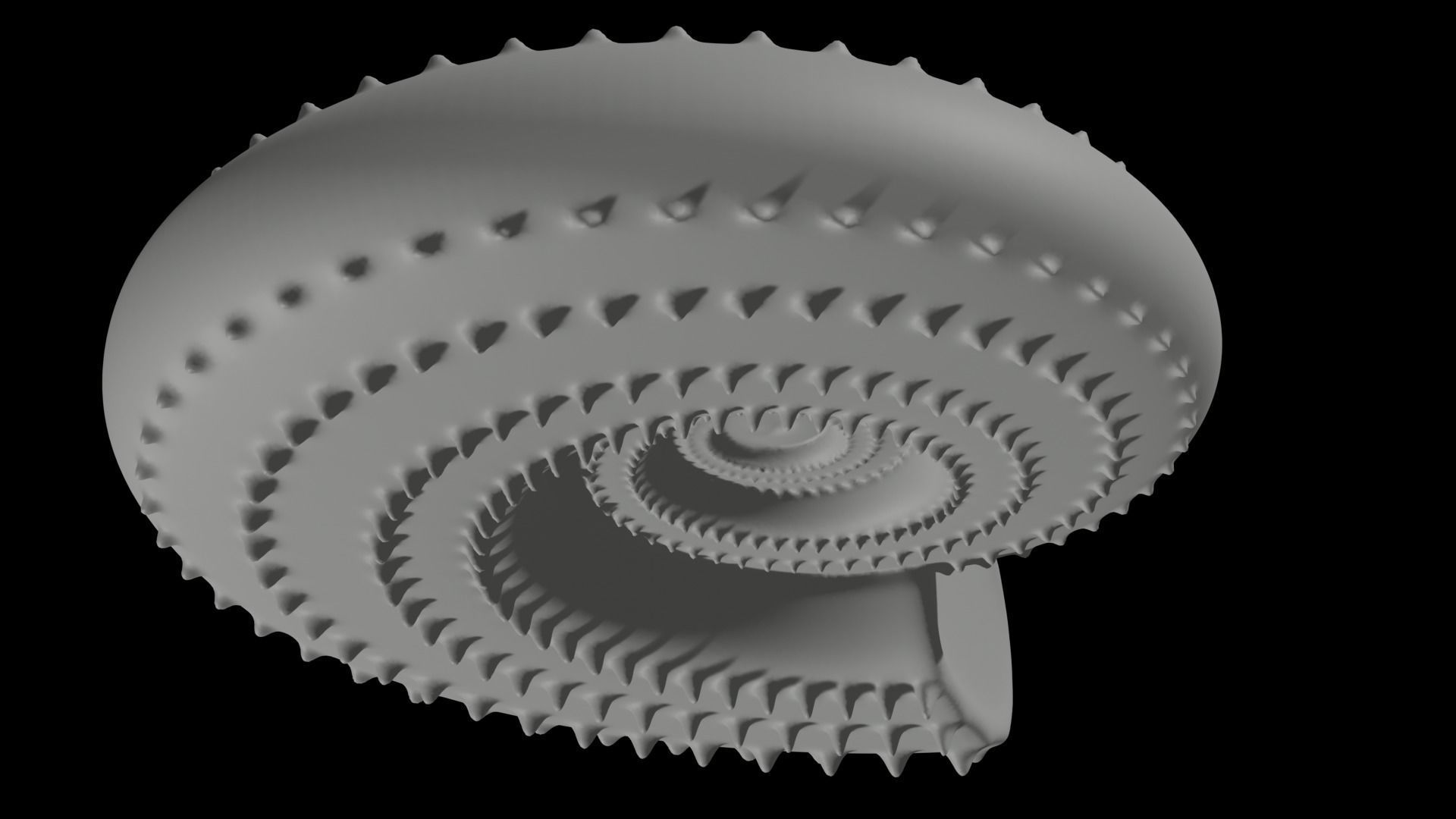 Discocone Shell Ornamented Spines 3D print model_8