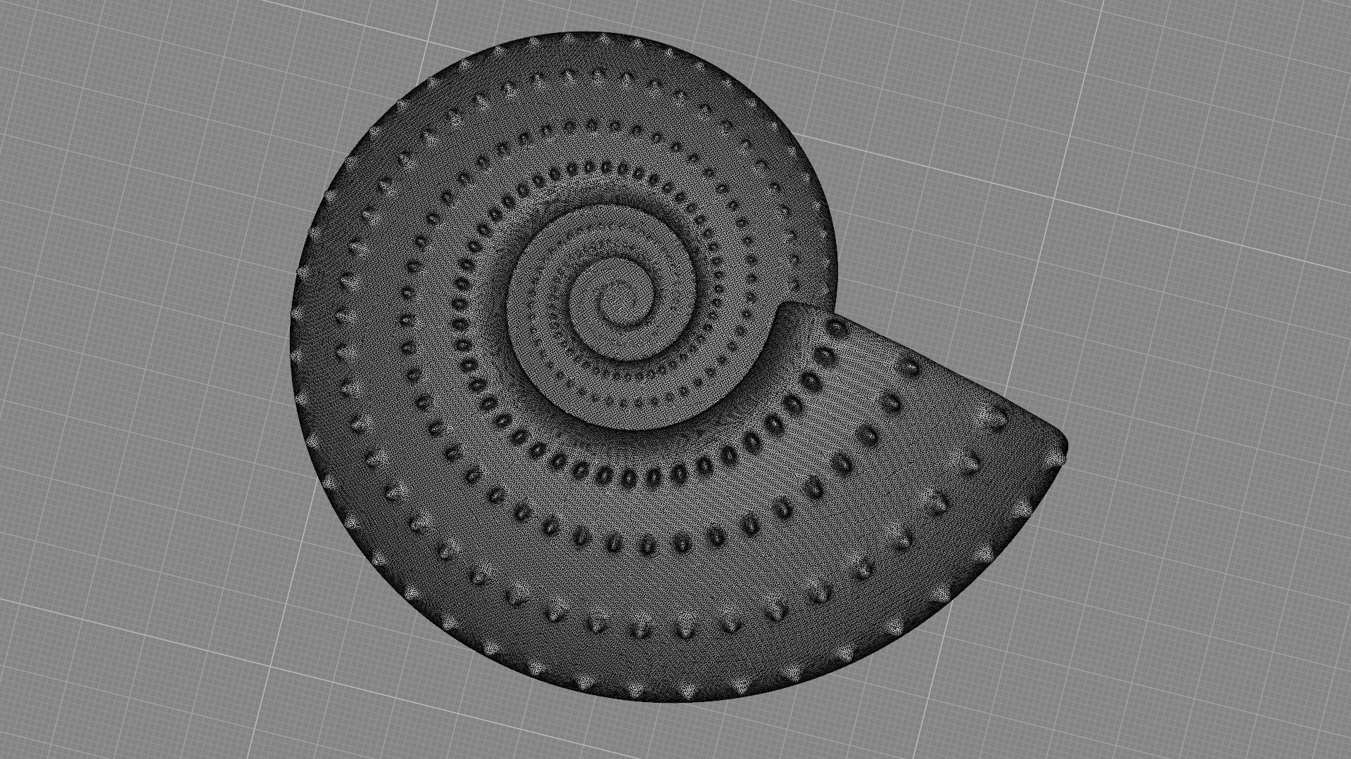 Discocone Shell Ornamented Spines 3D print model_13