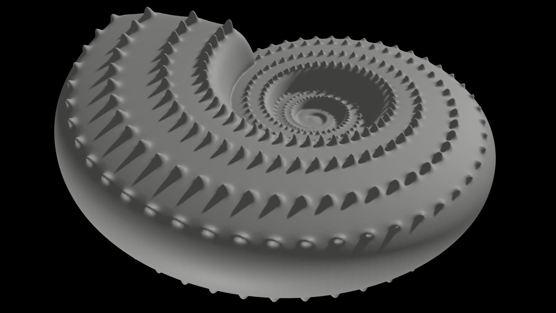 Discocone Shell Ornamented Spines 3D print model_18