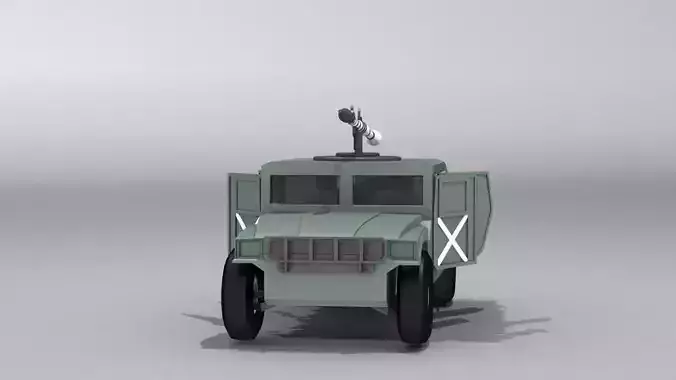 m1025-humvee  Low-poly 3D model