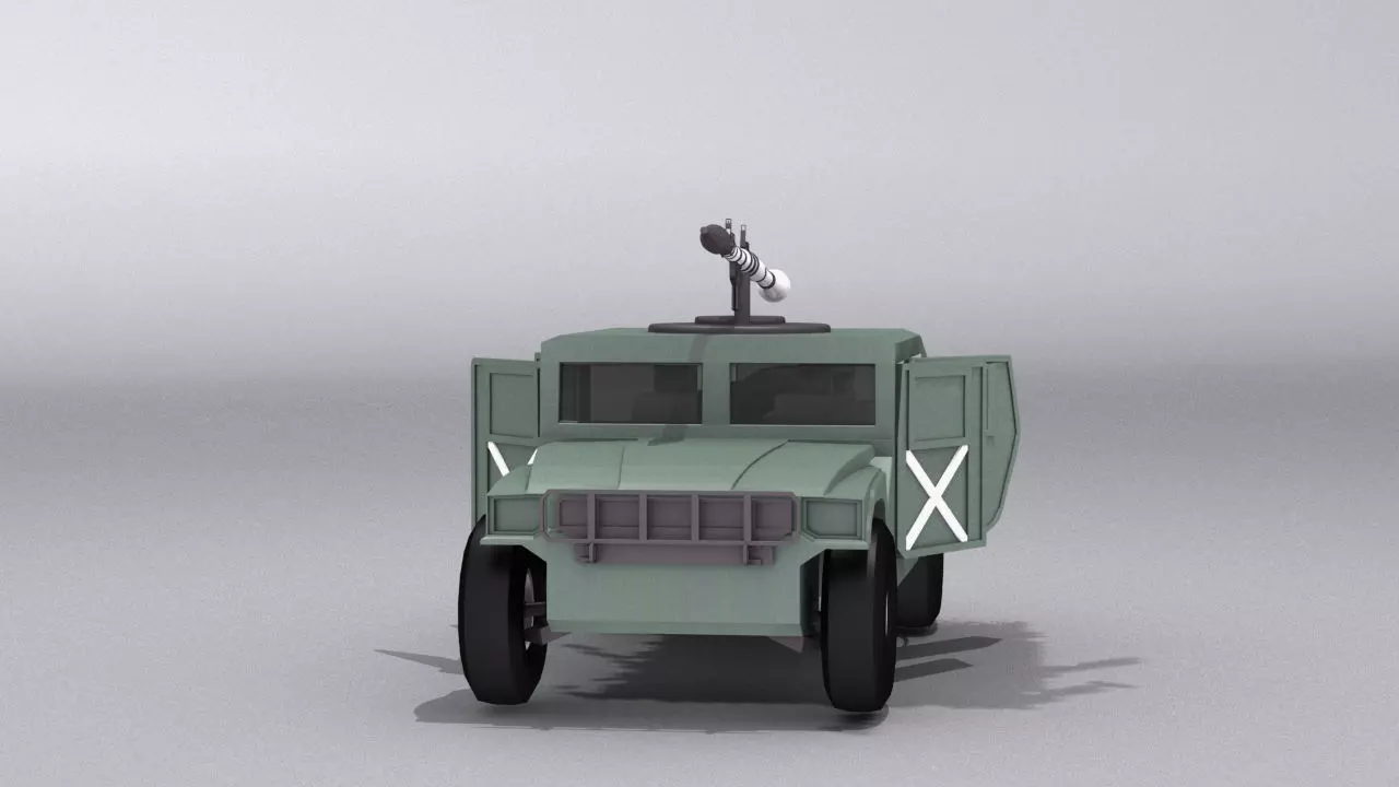 m1025-humvee Low-poly 3D model