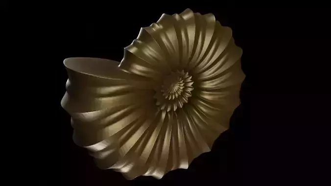 Oxicone Shell Ornamented Ribs 3D print model