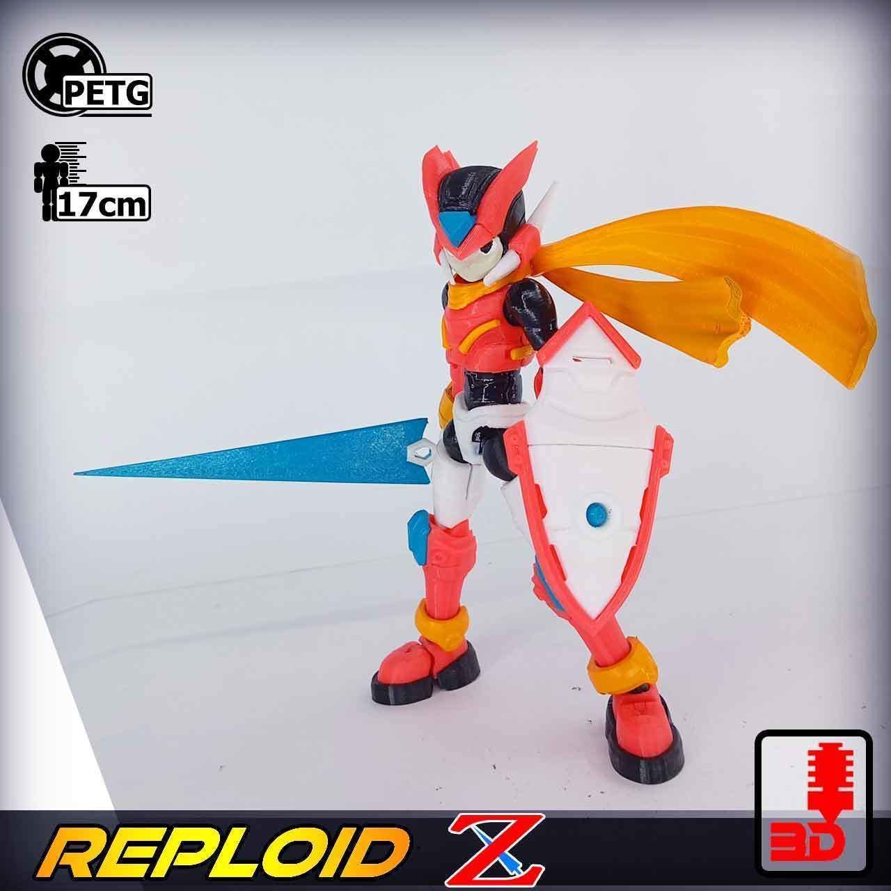 3D Print Action Figure Reploid Z based on Megaman Zero 3D print model_2
