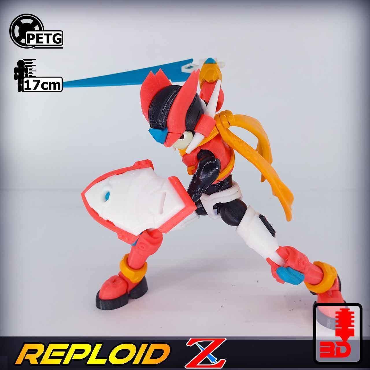 3D Print Action Figure Reploid Z based on Megaman Zero 3D print model_12
