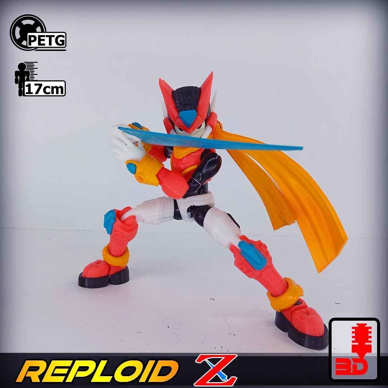 3D Print Action Figure Reploid Z based on Megaman Zero 3D print model_6