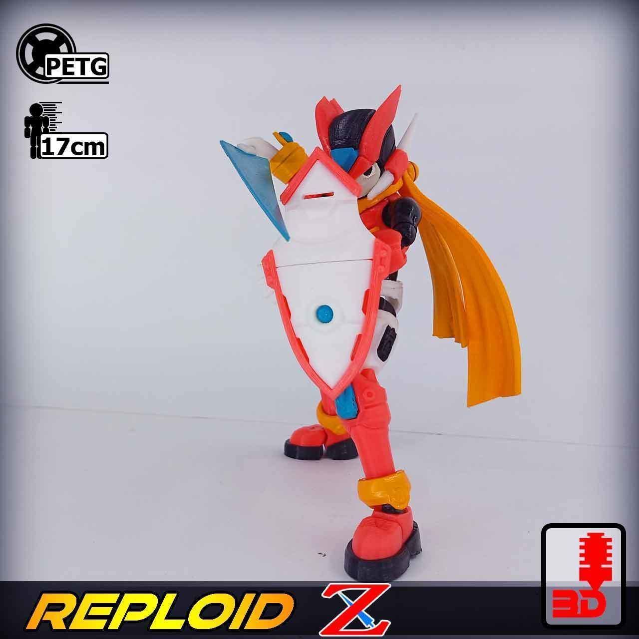 3D Print Action Figure Reploid Z based on Megaman Zero 3D print model_8