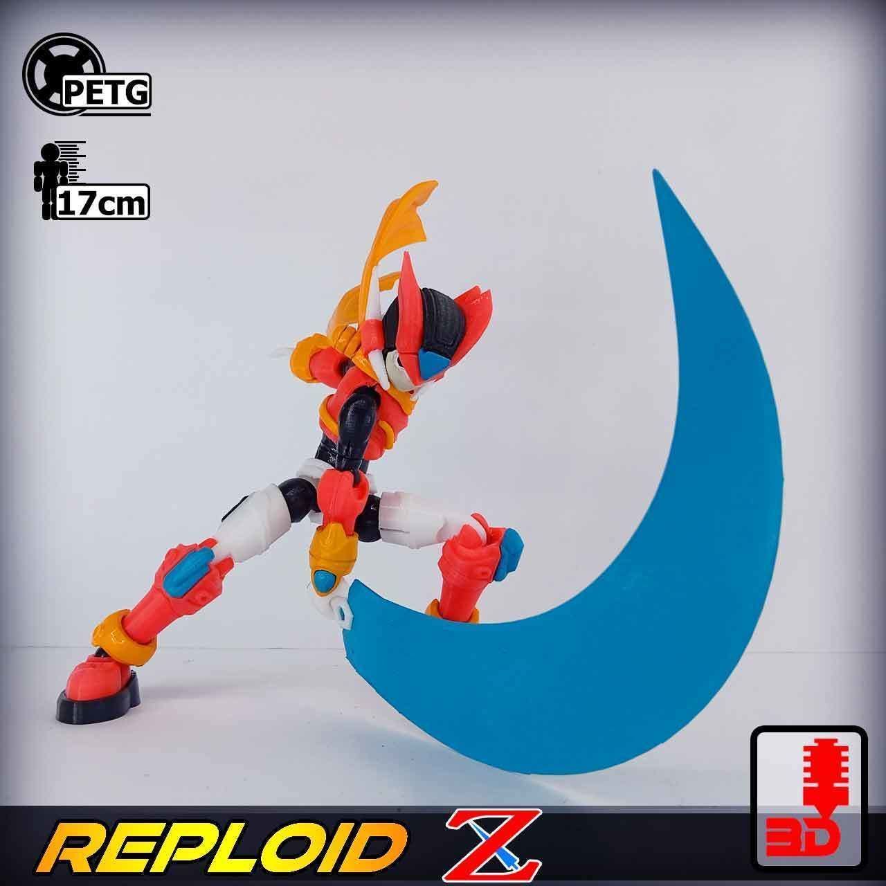 3D Print Action Figure Reploid Z based on Megaman Zero 3D print model_5