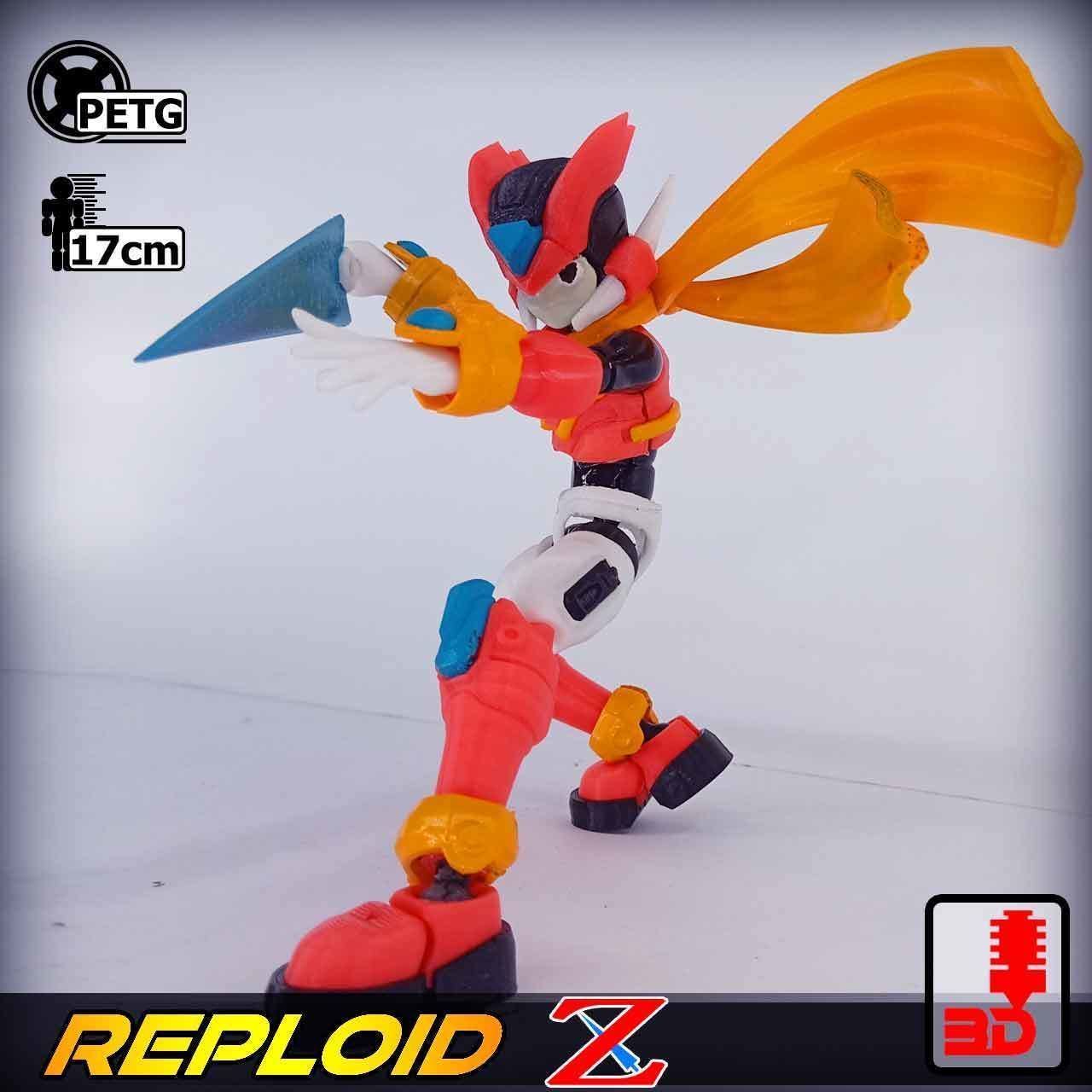 3D Print Action Figure Reploid Z based on Megaman Zero 3D print model_9