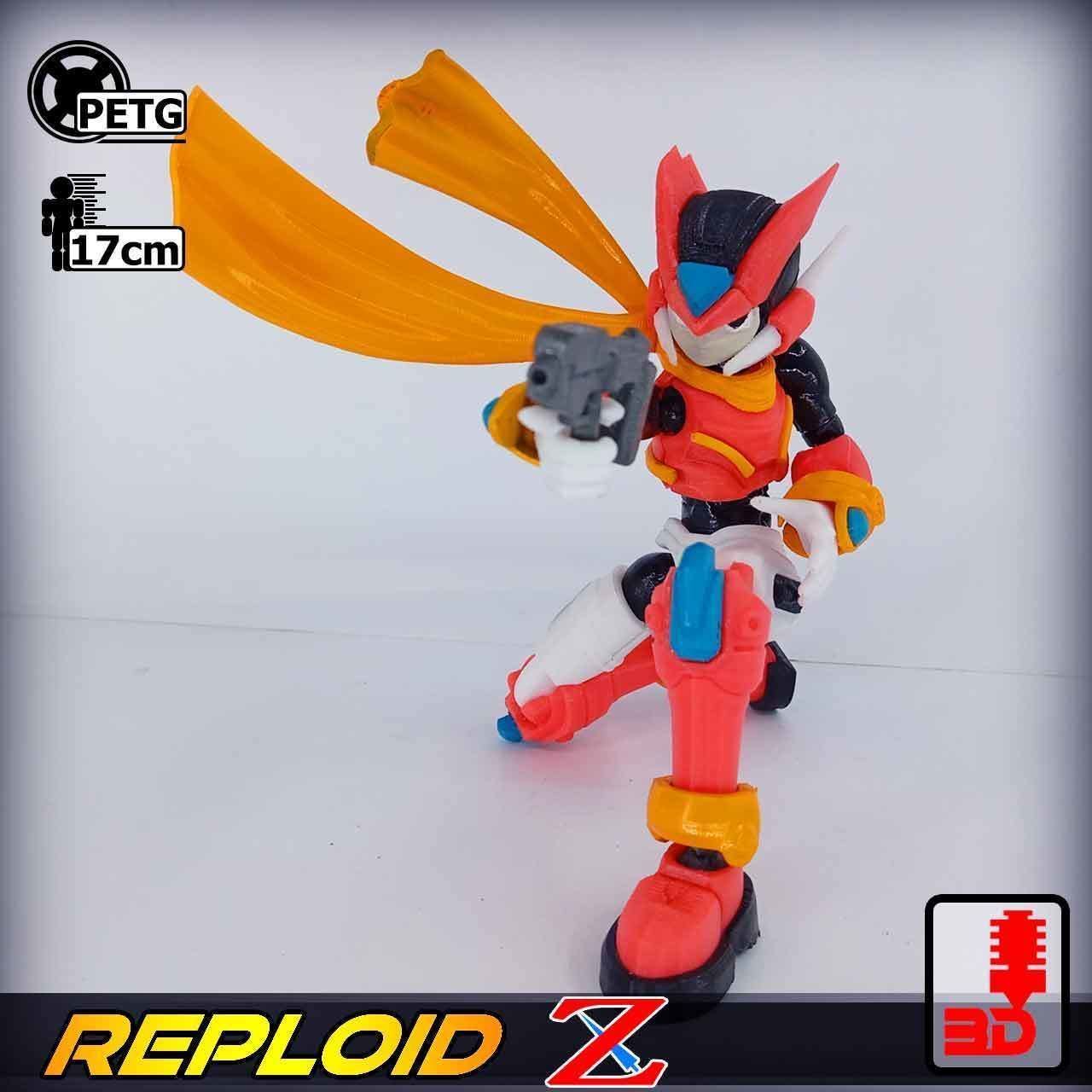 3D Print Action Figure Reploid Z based on Megaman Zero 3D print model_4
