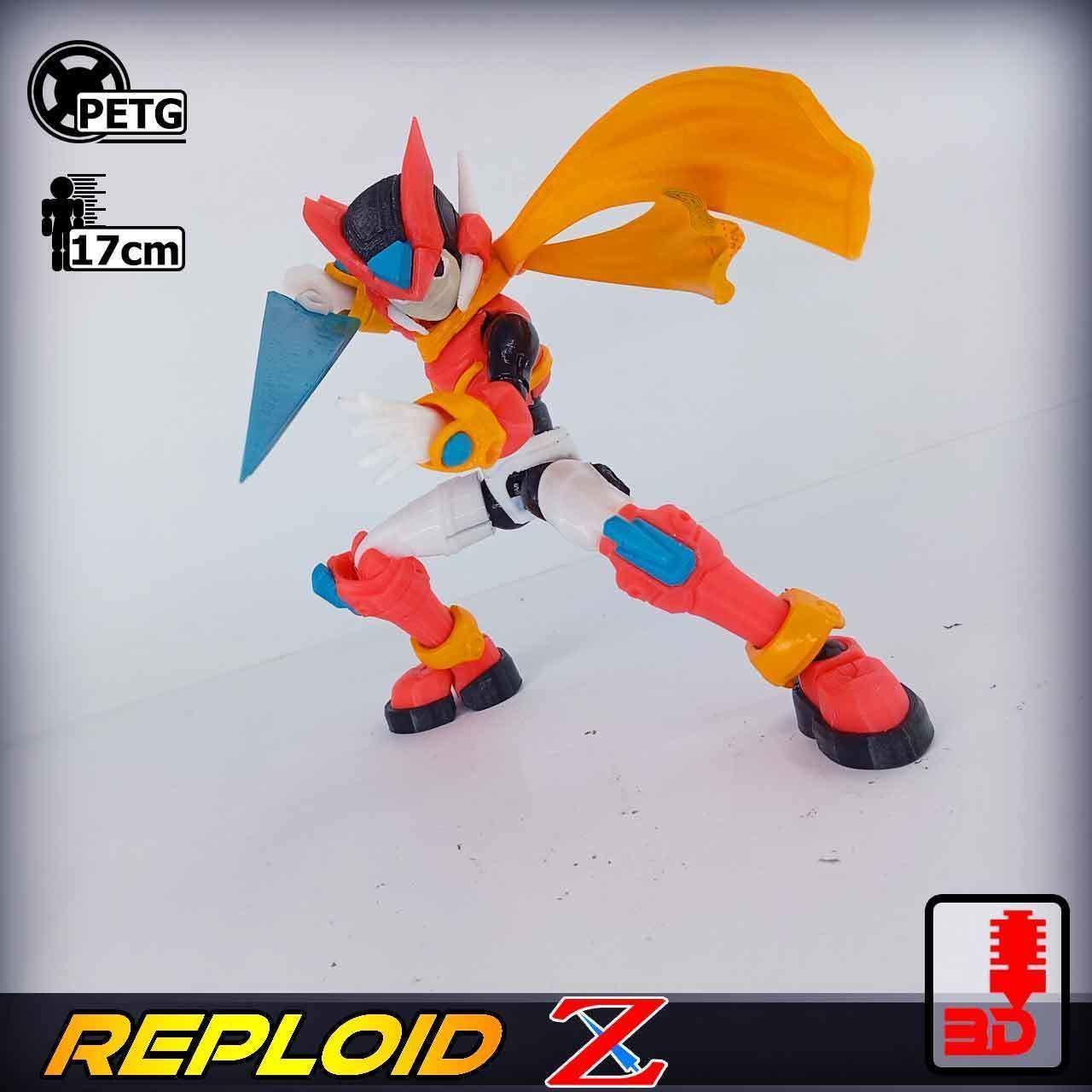 3D Print Action Figure Reploid Z based on Megaman Zero 3D print model_7