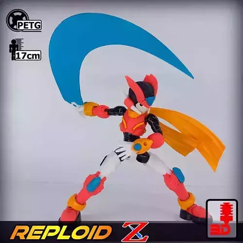 3D Print Action Figure Reploid Z based on Megaman Zero 3D print model